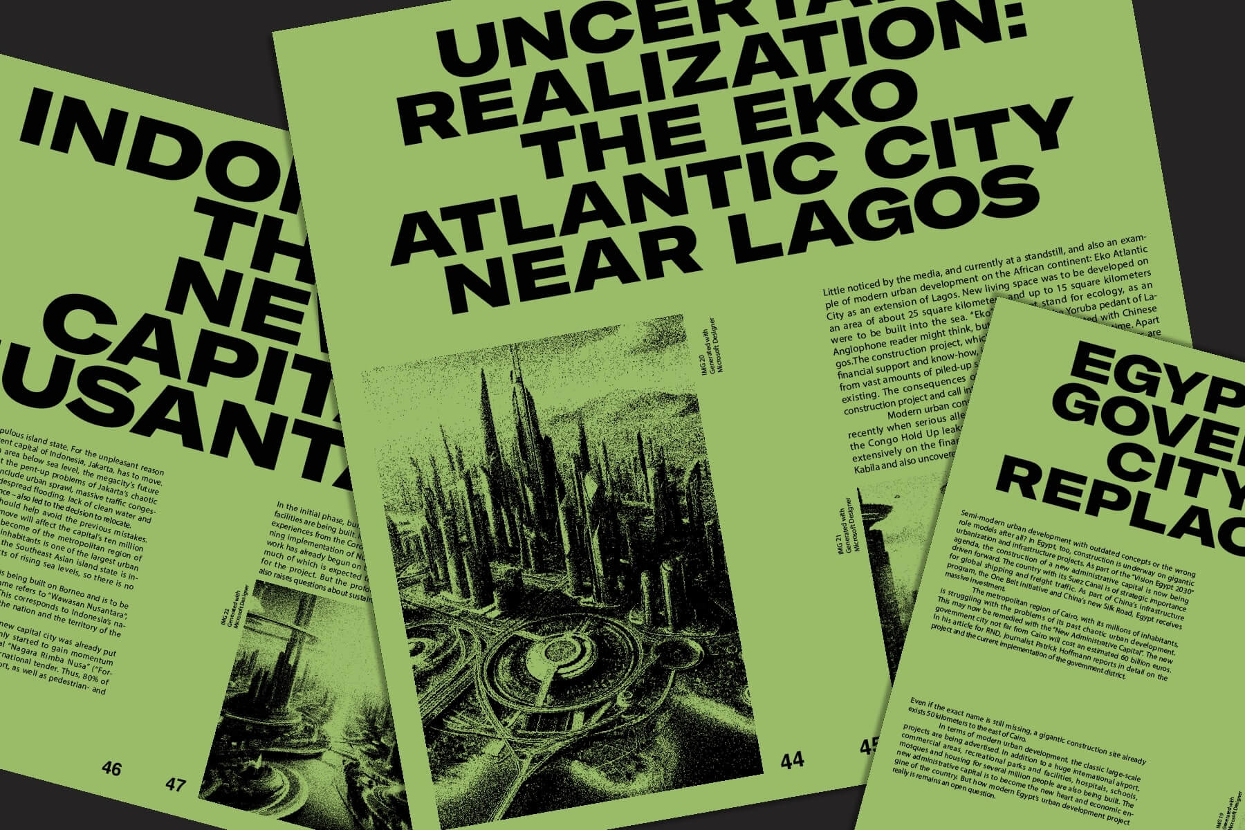 mockup de 4 cartazes, 2 vermelhos 2 azuis. 
                                Apresenta um texto -Pechakucha- que ocupa grande 
                                parte do cartaz e também apresenta uns símbolos representativos
                                deste mesmo projeto.